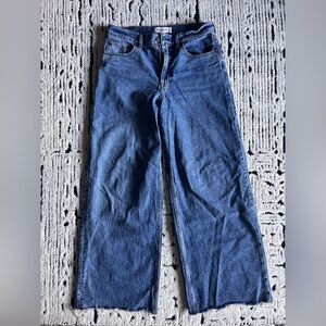 Abercrombie & Fitch Blue High Rise Wide Leg Jeans